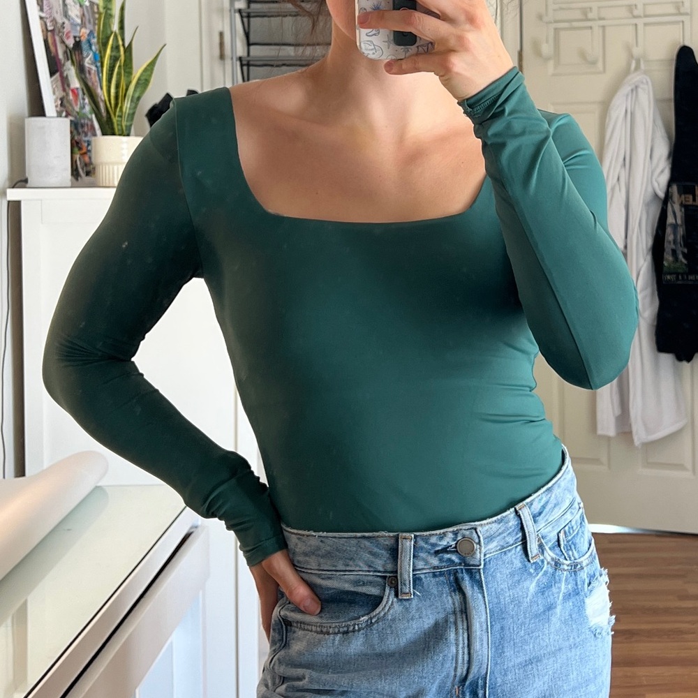 Long Sleeve Square Neck Bodysuit